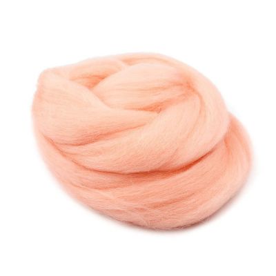 Ovčí rouno na plstění česané, 20 g, 63 meruňková