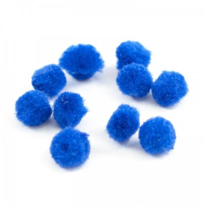 Pom pom kulička, 10 mm, tmavě modrá, 100 ks
