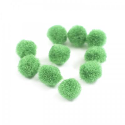 Pom pom kulička, 10 mm, zelená, 100 ks