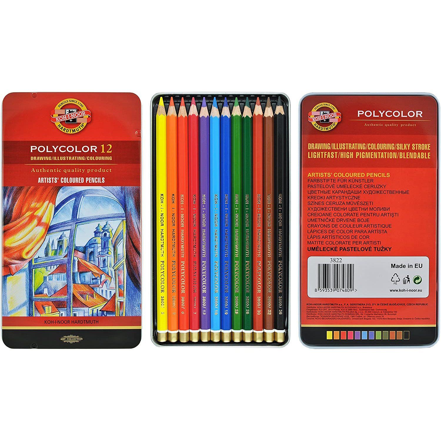 KOH-I-NOOR, sada tužek POLYCOLOR, 12 ks