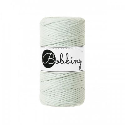 Bobbiny, Macramé točená šňůra, 3 mm, 100 m, Milky Green