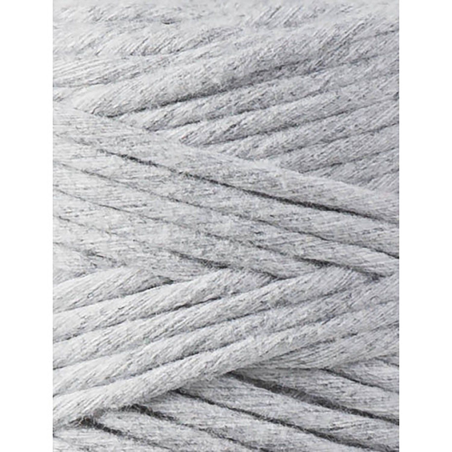 Bobbiny, Macramé točená šňůra, 3 mm, 100 m, Light Grey