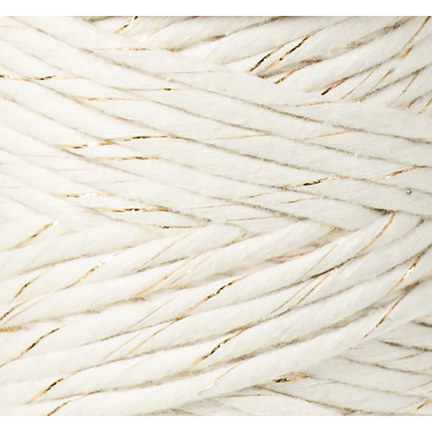 Bobbiny, Macramé točená šňůra, 3 mm, 100 m, Golden Natural