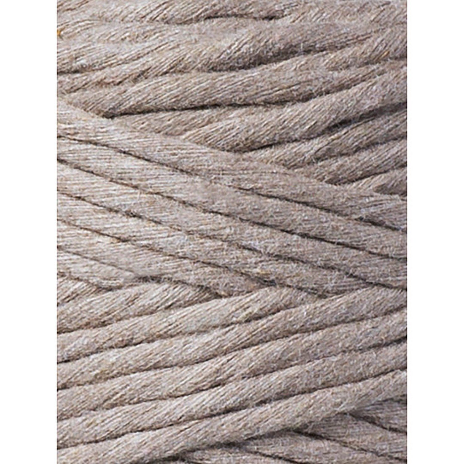 Bobbiny, Macramé točená šňůra, 3 mm, 100 m, Coffee