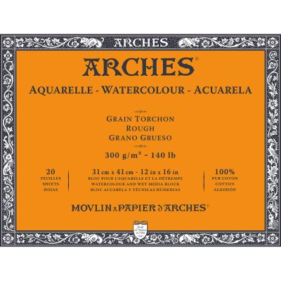 Arches skicák na akvarel, rough, 31 x 41 cm, 300 g, 20 listů