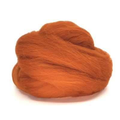 Ovčí rouno na plstění česané, 20 g, 39 oranžově-červené