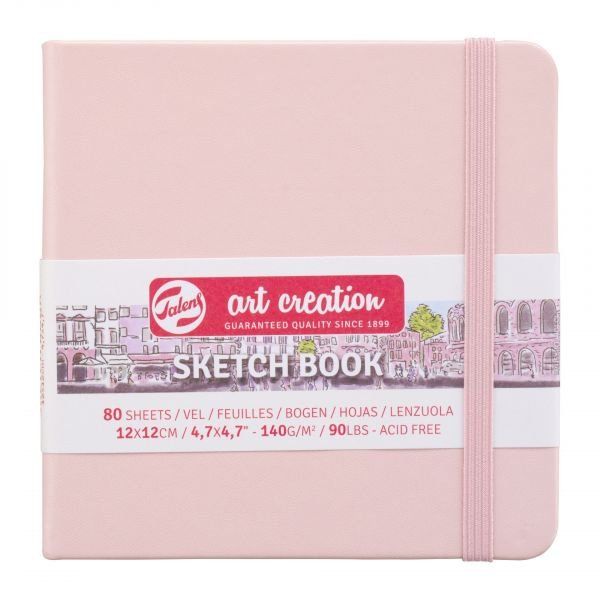 Art Book, Art Creation, skicák, 12 x 12 cm, růžový