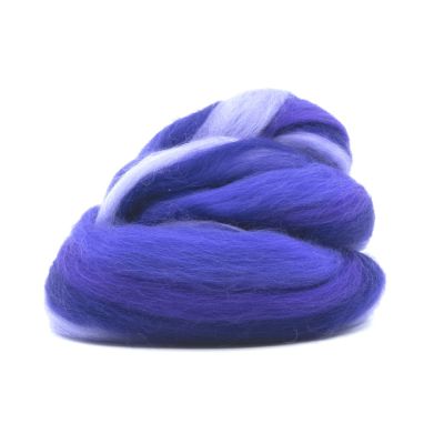 Plstěné rouno, česané, 20 g, vícebarevné, Fialka