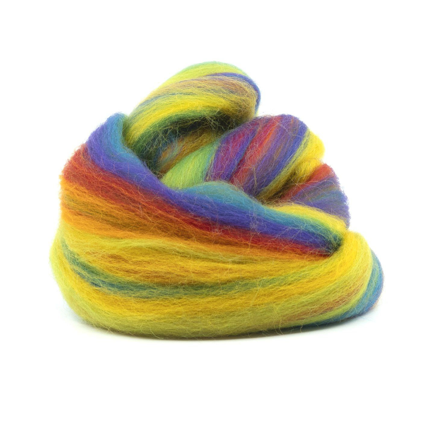 Plstící rouno, česané, 20 g, vícebarevné, Duha