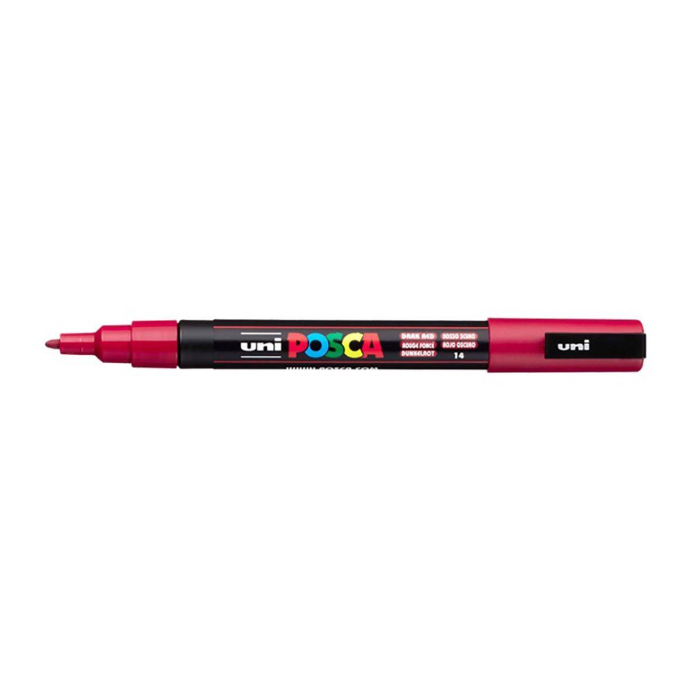 Popisovač Uni Posca PC-3M, 1,3 mm, tmavě červený