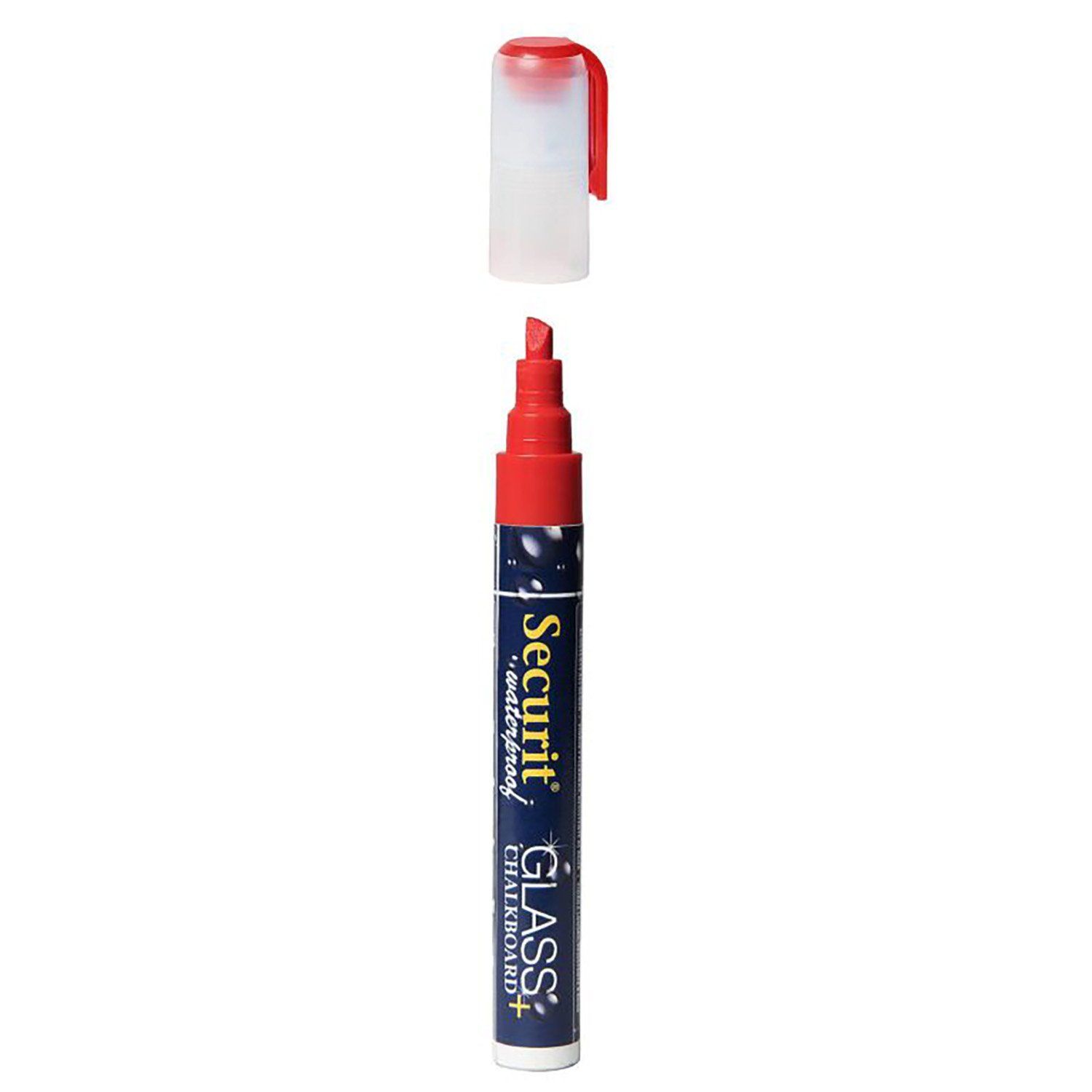 Voděodolný fix, Securit, hrot 2-6 mm, červený