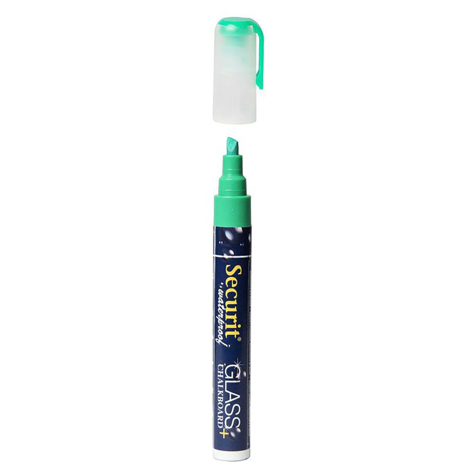 Voděodolný popisovač, Securit, hrot 2-6 mm, zelený