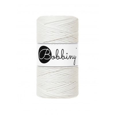 Bobbiny, kroucená šňůra Macramé, 3 mm, 100 m, Off White