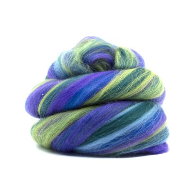 Plstící rouno česané, 20 g, vícebarevné, modrý mix