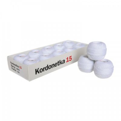 Cordonette 15, bílá, 20 g, cca 134 m
