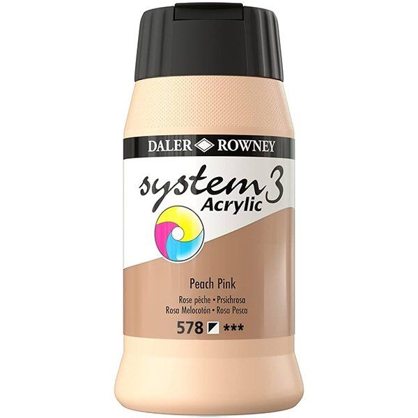 D&R System3 Akryl 500 ml, Peach Pink