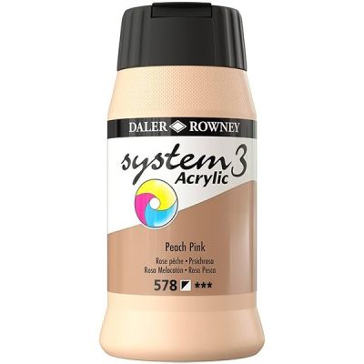 D&R System3 Akryl 500 ml, Peach Pink