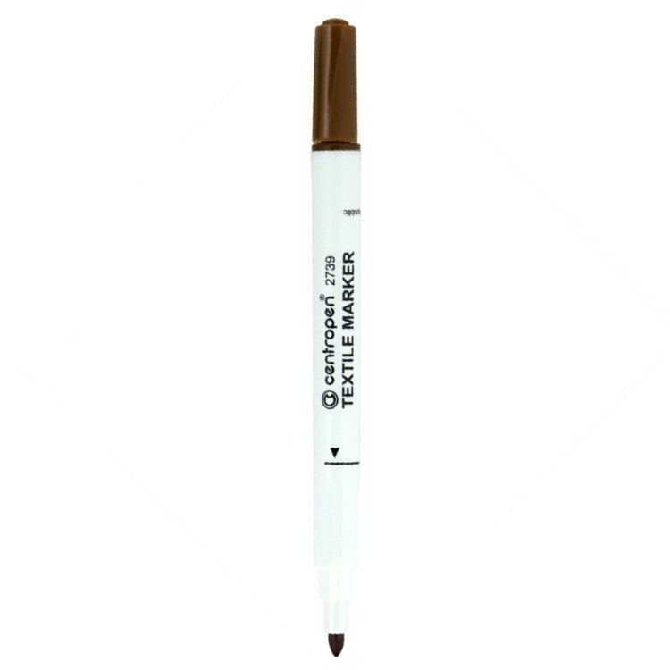 Značkovač na textil Centropen 2739, 1,8 mm, hnědý
