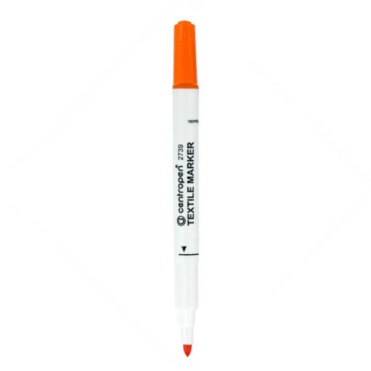 Značkovač na textil Centropen 2739, 1,8 mm, oranžový