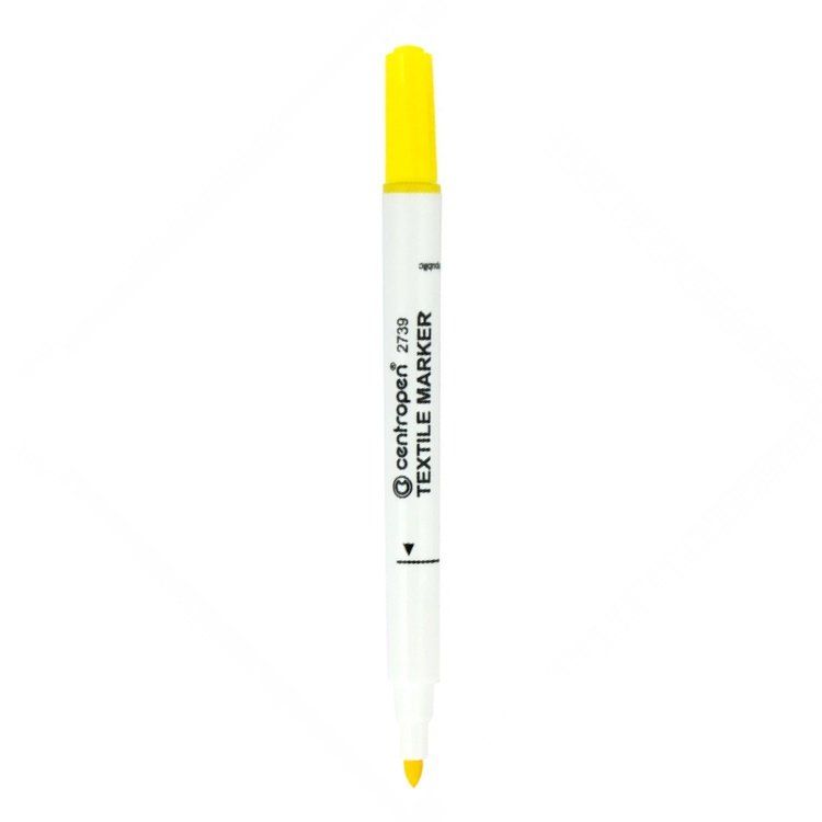 Značkovač na textil Centropen 2739, 1,8 mm, žlutý