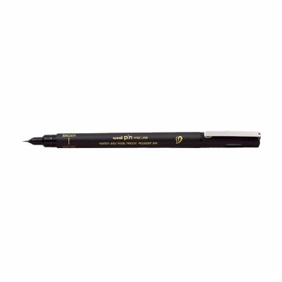 UNI PIN brush, štětcový hrot - extra tenký, černý