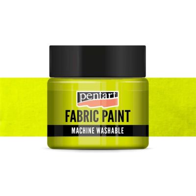 Barva na textil, 30 ml, neprůhledná neonově žlutá