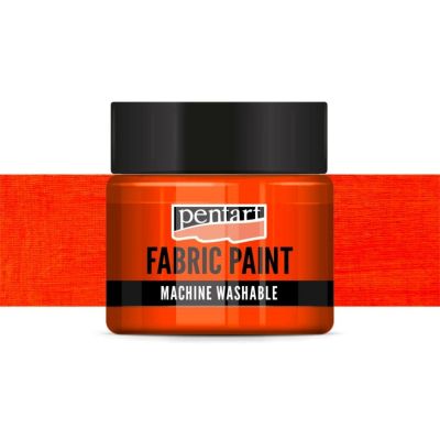 Barva na textil, 30 ml, neprůhledná neonově oranžová