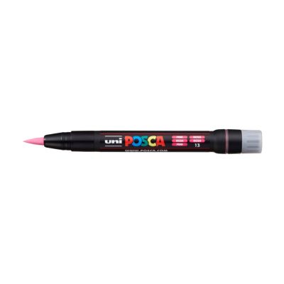 Popisovač UNI POSCA se štětcovým hrotem, růžový