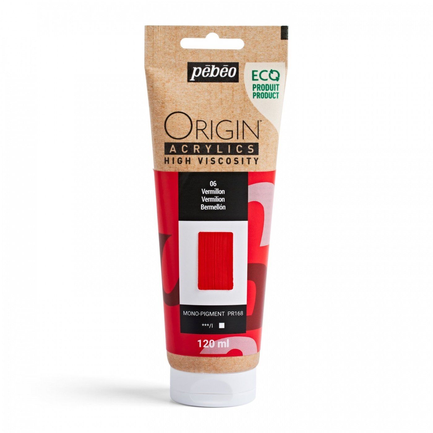 Origin Akrylové barvy, 120 ml, vermilion