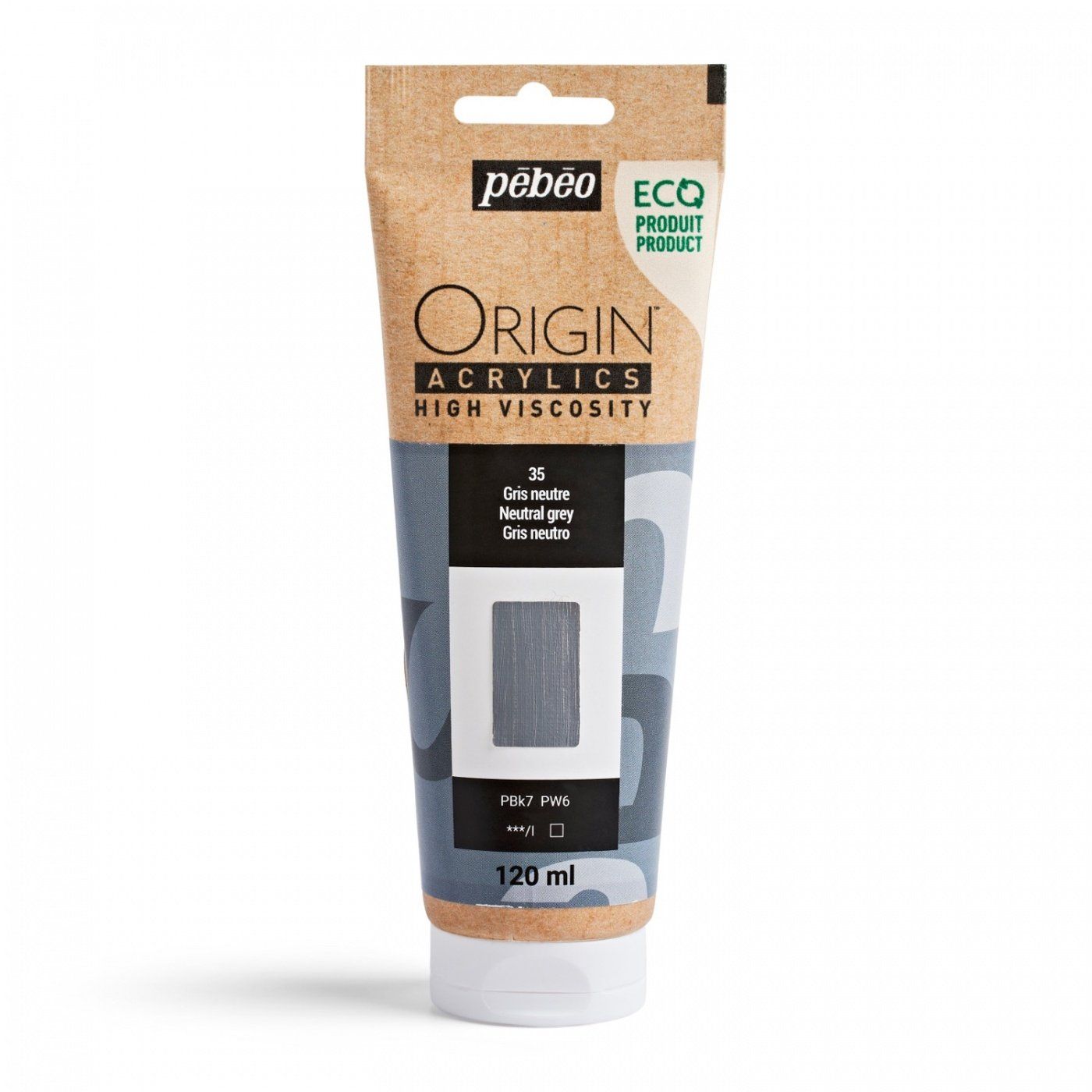 Origin Akrylové barvy, 120 ml, přírodní šedá