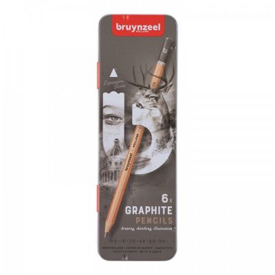Bruynzeel, Grafitové tužky expression, sada 6 ks