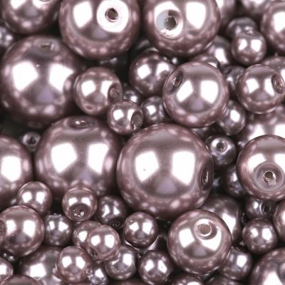 Voskované perly 4mm, 15A starorůžová 50 ks