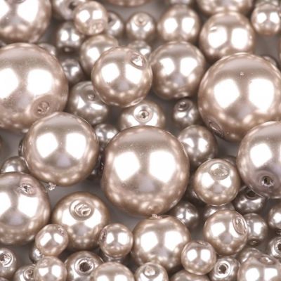 Voskované perly 6 mm, 14A nude 30ks