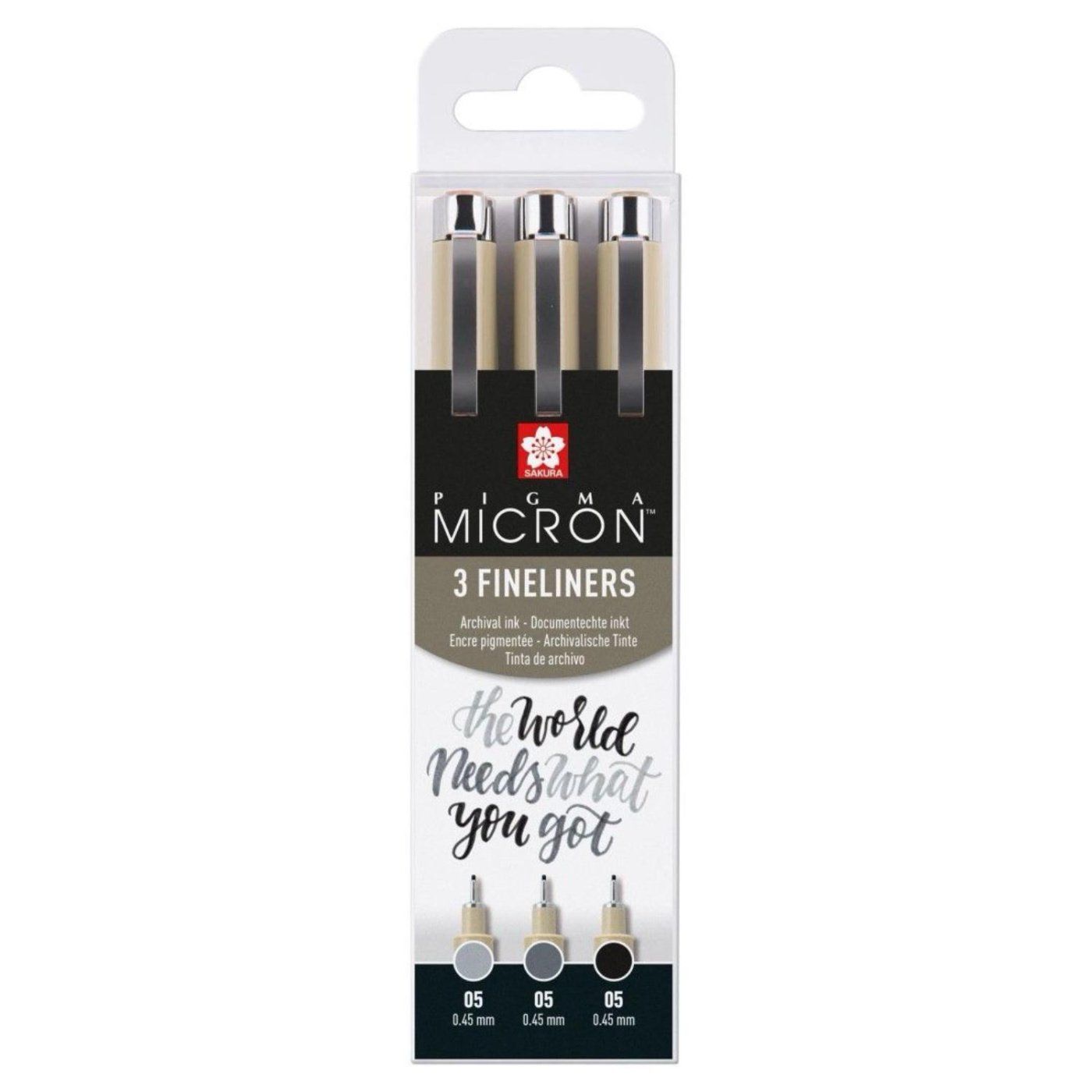 SAKURA Pigma Micron fineliner, sada 3 ks, černá a šedá