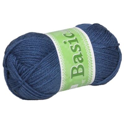 Basic, akrylová příze, 50 g, cca 150 m, 917 ocelově modrá