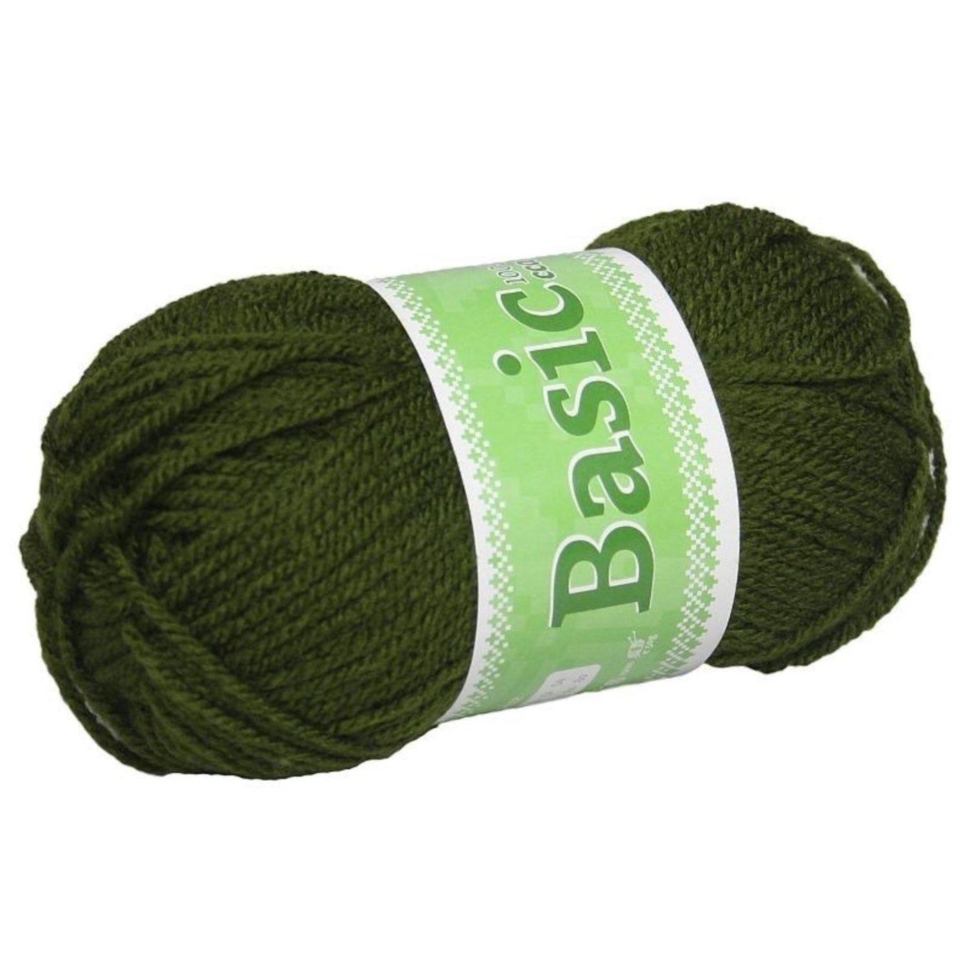 Basic, akrylová příze, 50 g, cca 150 m, 977 tmavě zelená