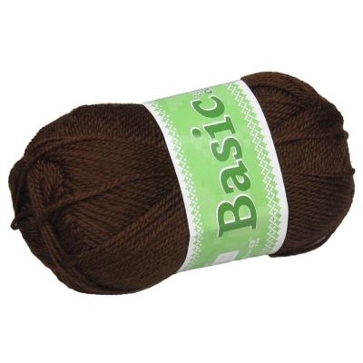 Basic, akrylová příze, 50 g, cca 150 m, 983 tmavě hnědá
