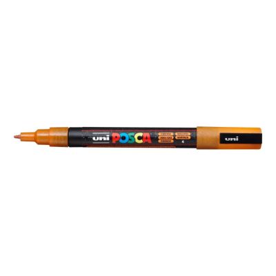 Popisovač Uni Posca PC-3ML, 1,3 mm, oranžový glitter
