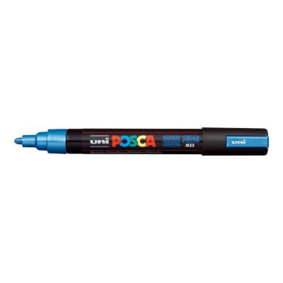 Popisovač Uni Posca PC-5M, 2,5 mm, metalický modrý