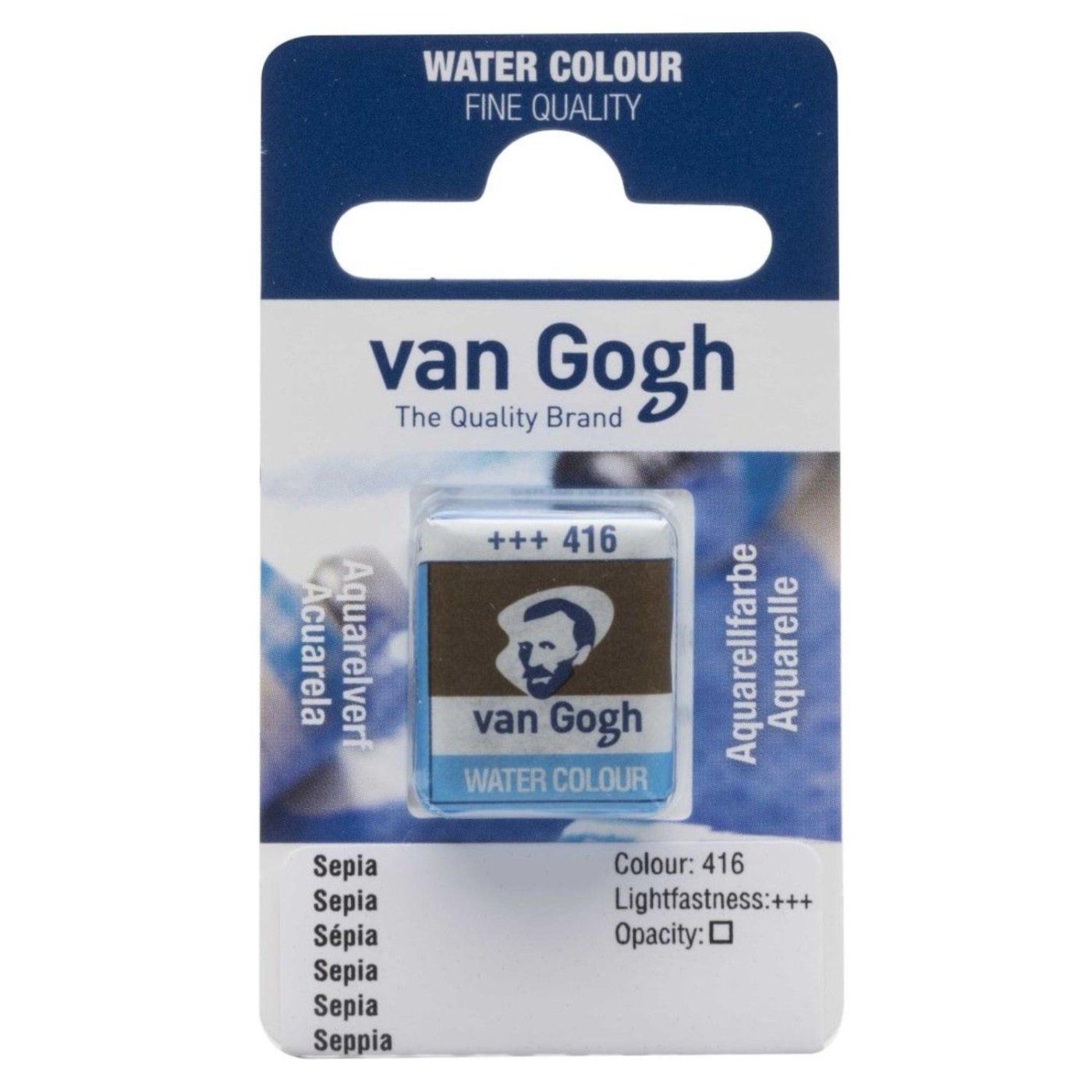 Van Goghova akvarelová barva, 2 ml, Sépiová barva