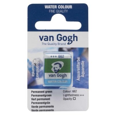 Akvarelová barva Van Gogh, 2 ml, Permanentní zelená