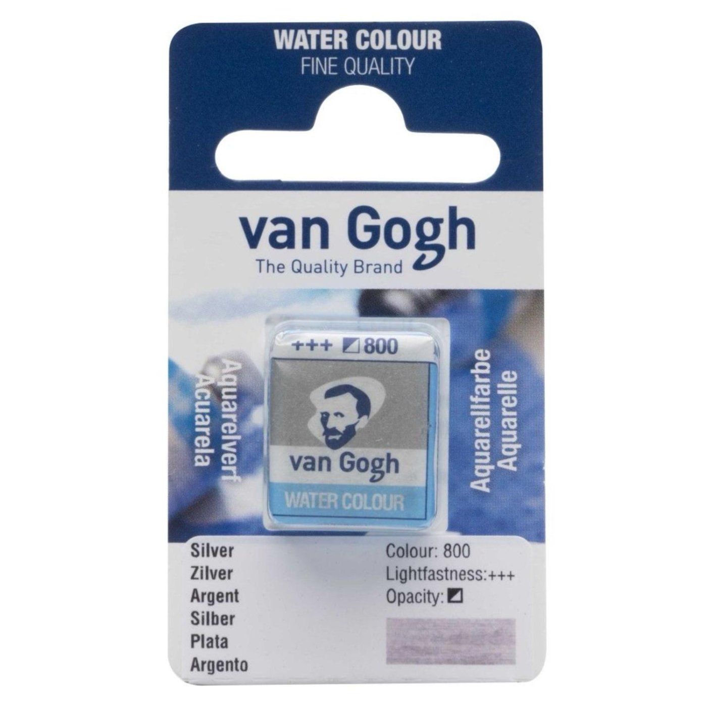Van Goghova akvarelová barva, 2 ml, stříbrná