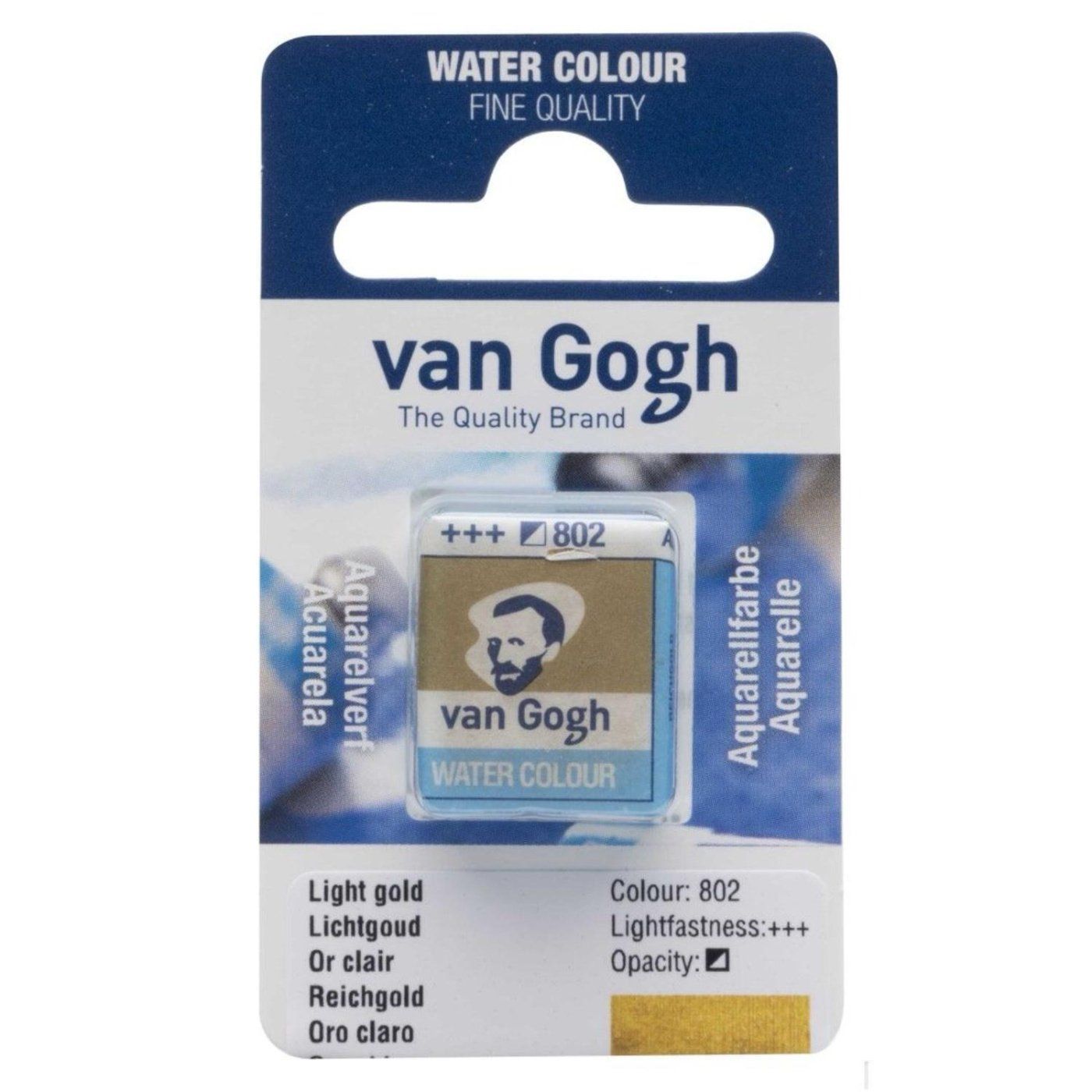 Akvarelová barva Van Gogh, 2 ml, Světle zlatá
