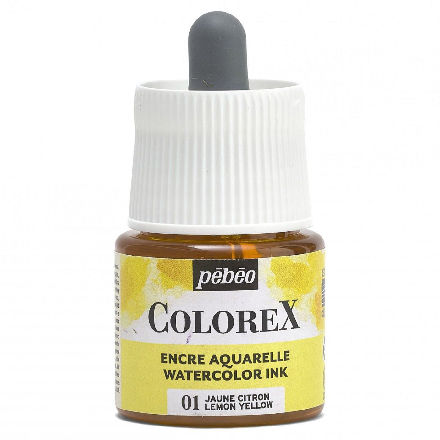 Akvarelový inkoust COLOREX, citronově žlutá 45 ml