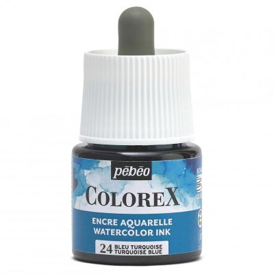Akvarelový inkoust COLOREX, tyrkysově modrý 45 ml