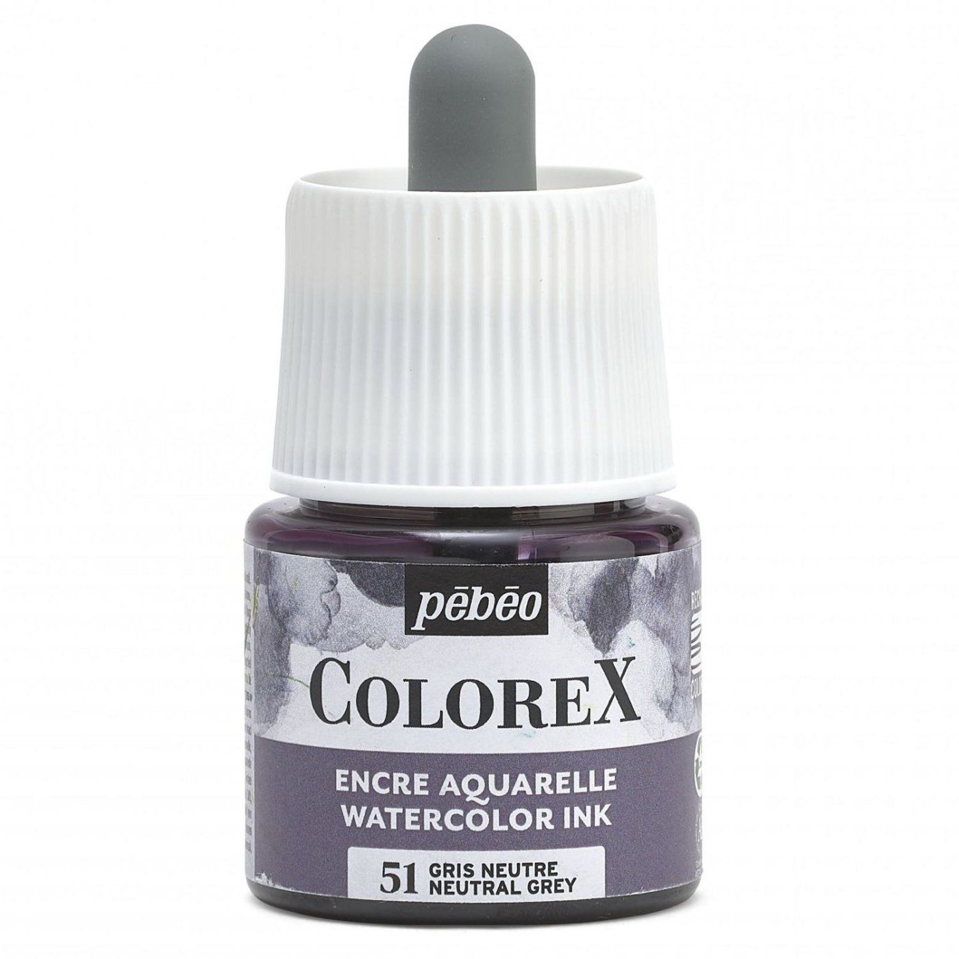 Akvarelový inkoust COLOREX, neutrální šedá 45 ml