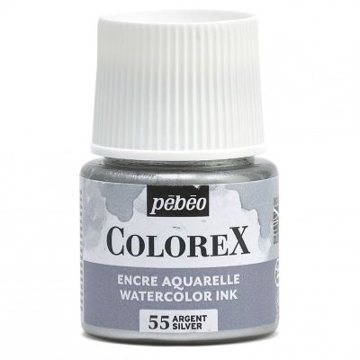 Akvarelový inkoust COLOREX, stříbrný 45 ml