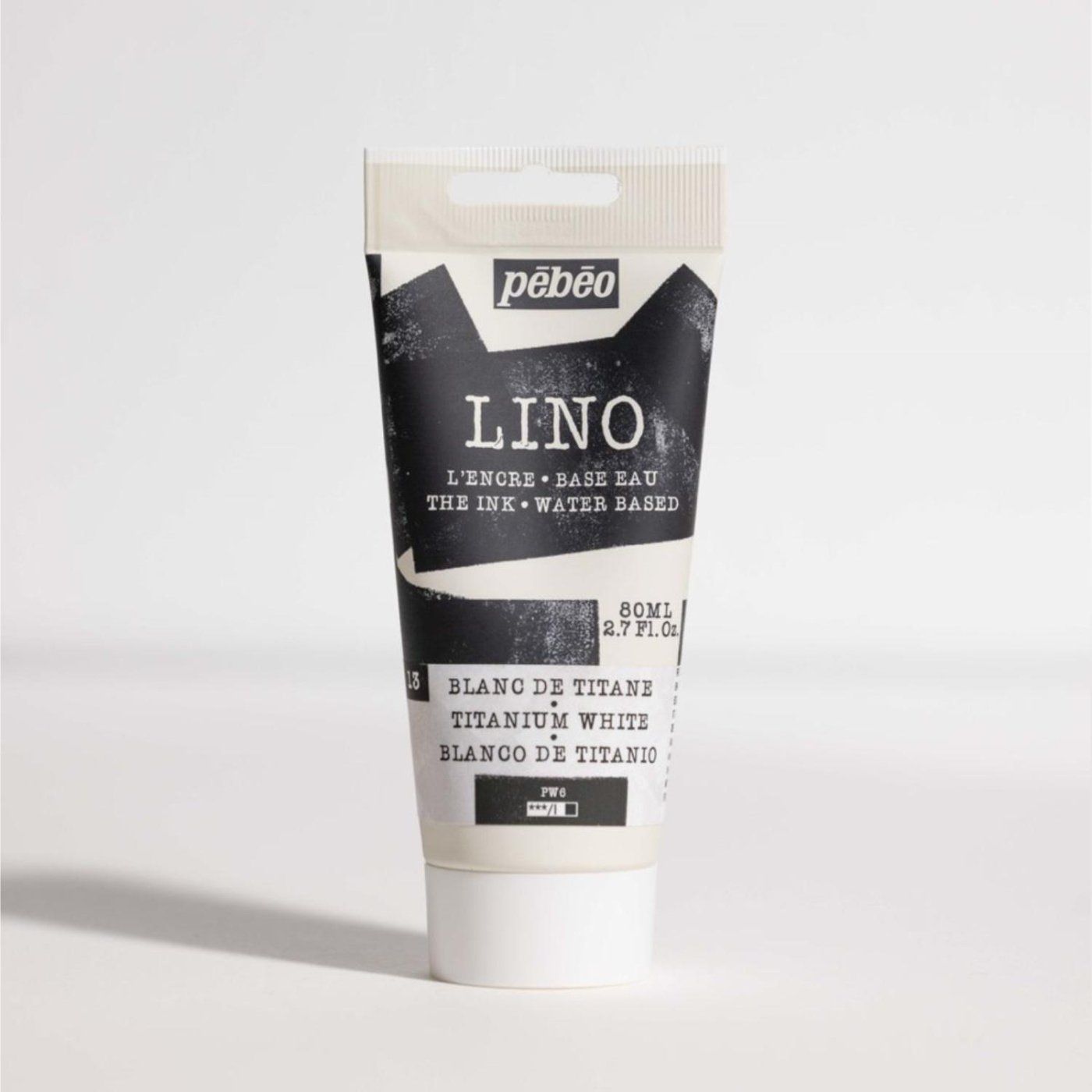 Linorytová barva PEBEO LINOCUT - titanová bílá, 80 ml