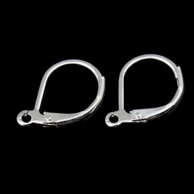 Náušnicové zapínání s očkem 13 x 10 mm, ocel, 1 pár