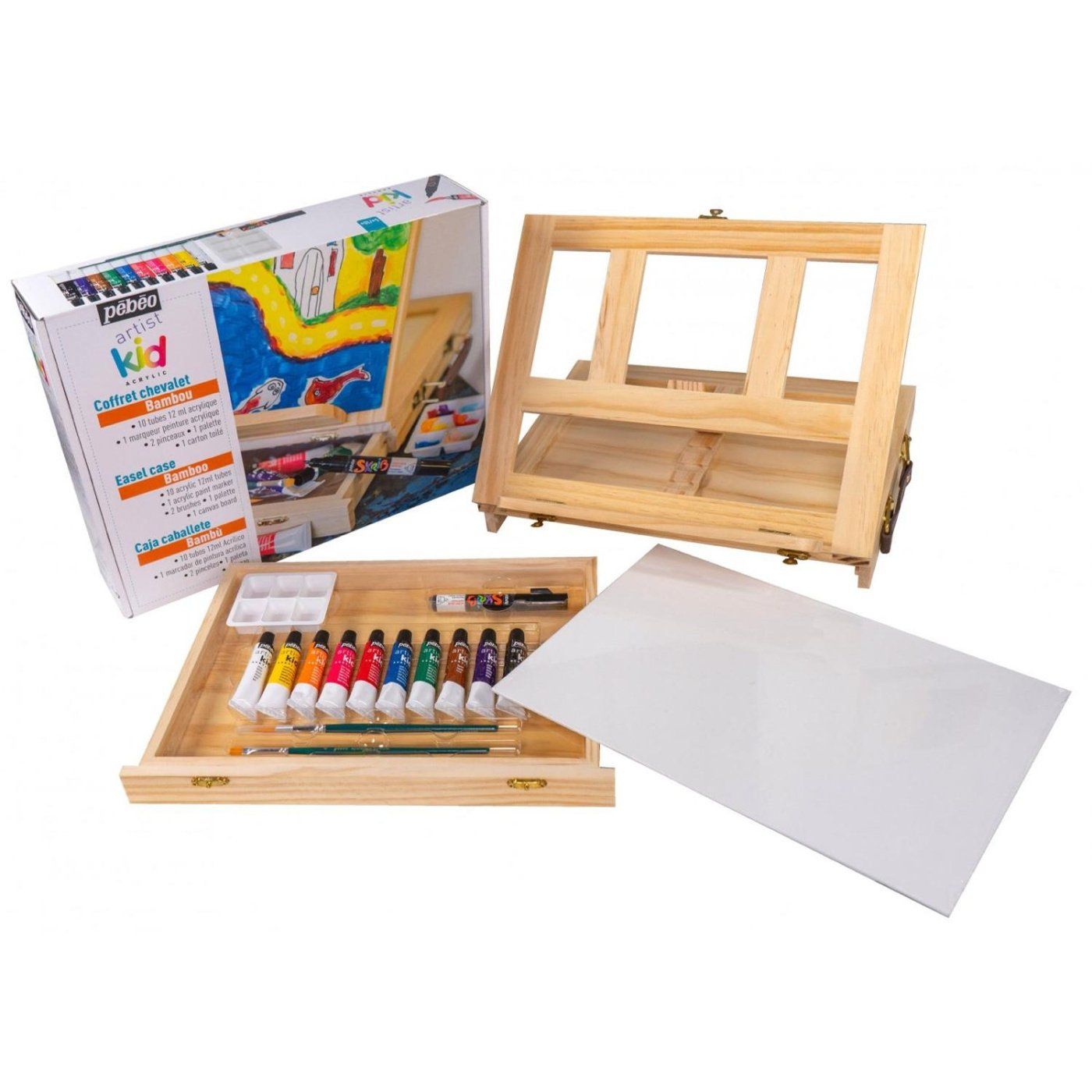Artist Kid akrylová sada s dřevěným stojanem